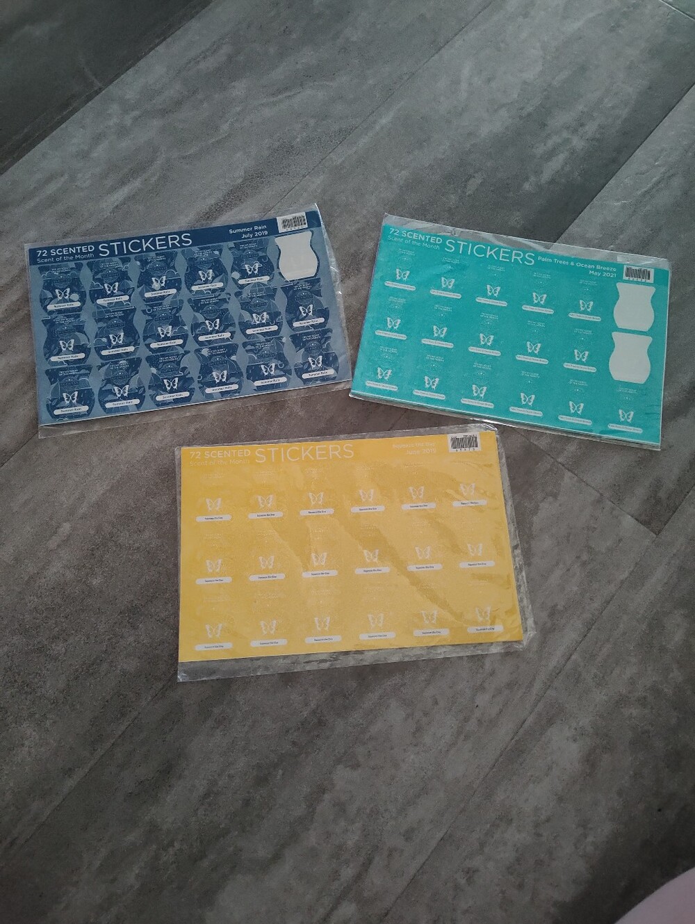 Scentsy Scent of the Month Scented Stickers Lot 10 Sheets 2019 2021 Retired